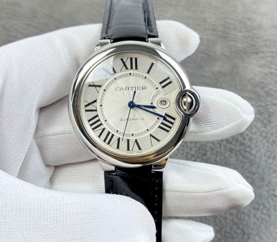 Ballon Bleu De Cartier 42mm Seagull 2824 Movement 316L Steel Crocodile Leather Strap aaa cartier writing instruments Watch